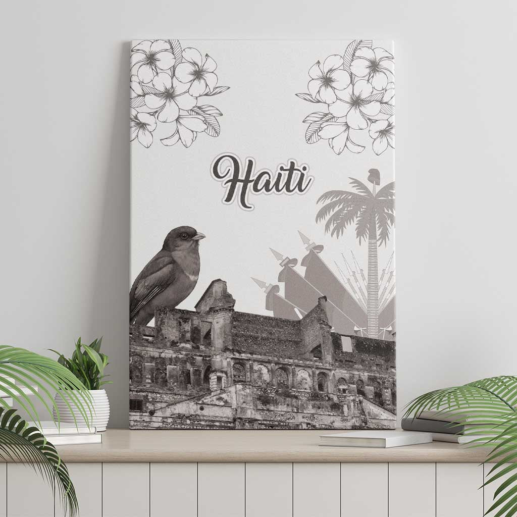 Haiti Citadelle Laferriere Canvas Wall Art Hispaniolan Trogon and Plumeria - Wonder Print Shop