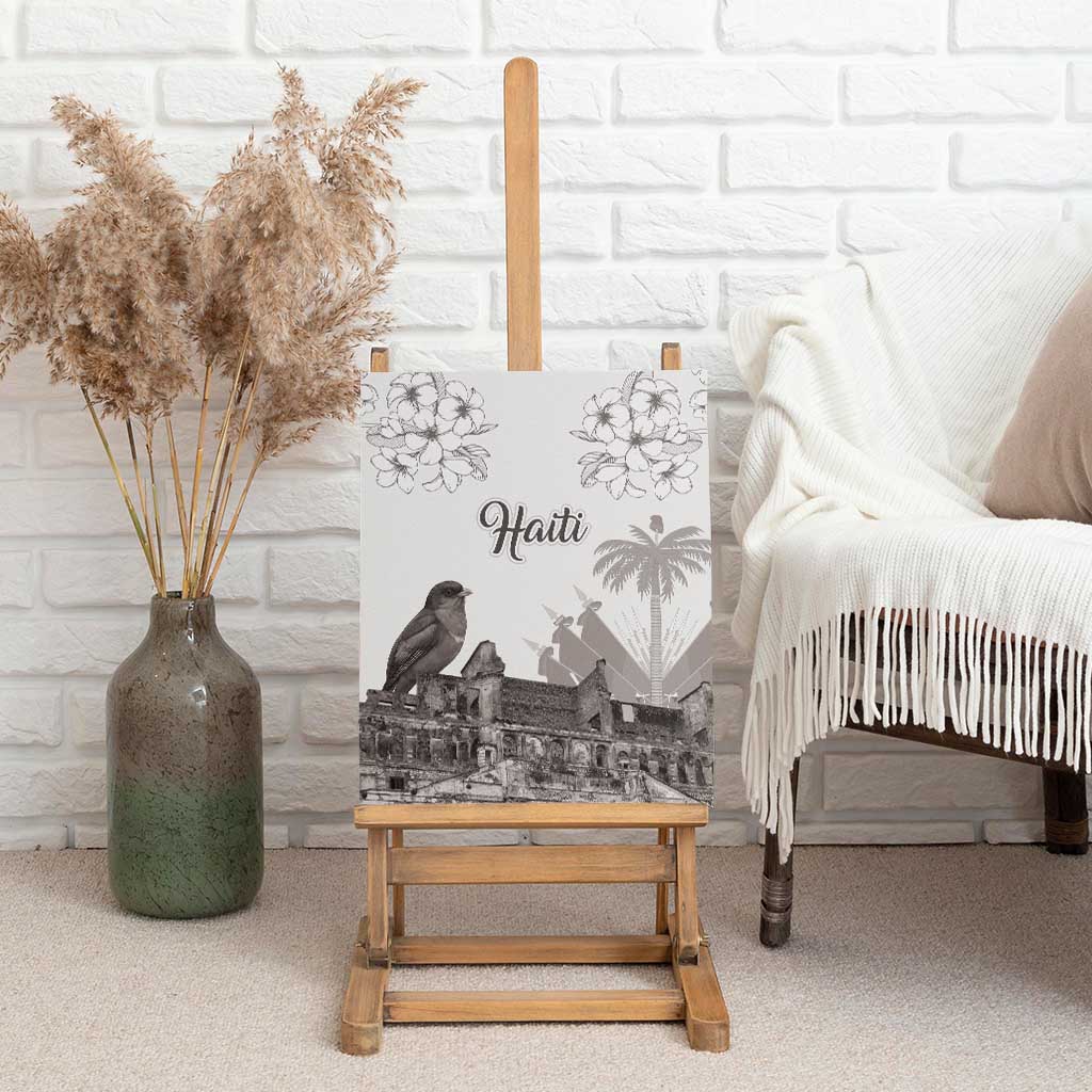 Haiti Citadelle Laferriere Canvas Wall Art Hispaniolan Trogon and Plumeria - Wonder Print Shop