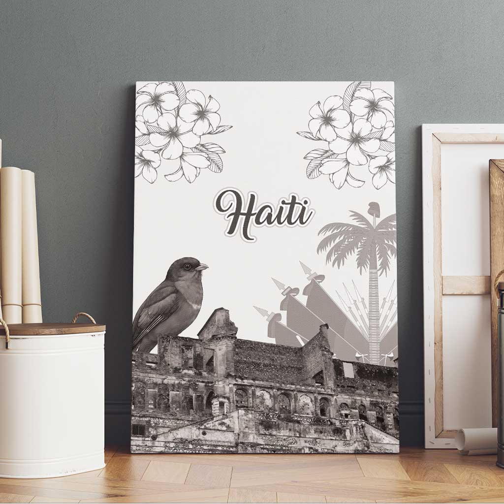 Haiti Citadelle Laferriere Canvas Wall Art Hispaniolan Trogon and Plumeria - Wonder Print Shop