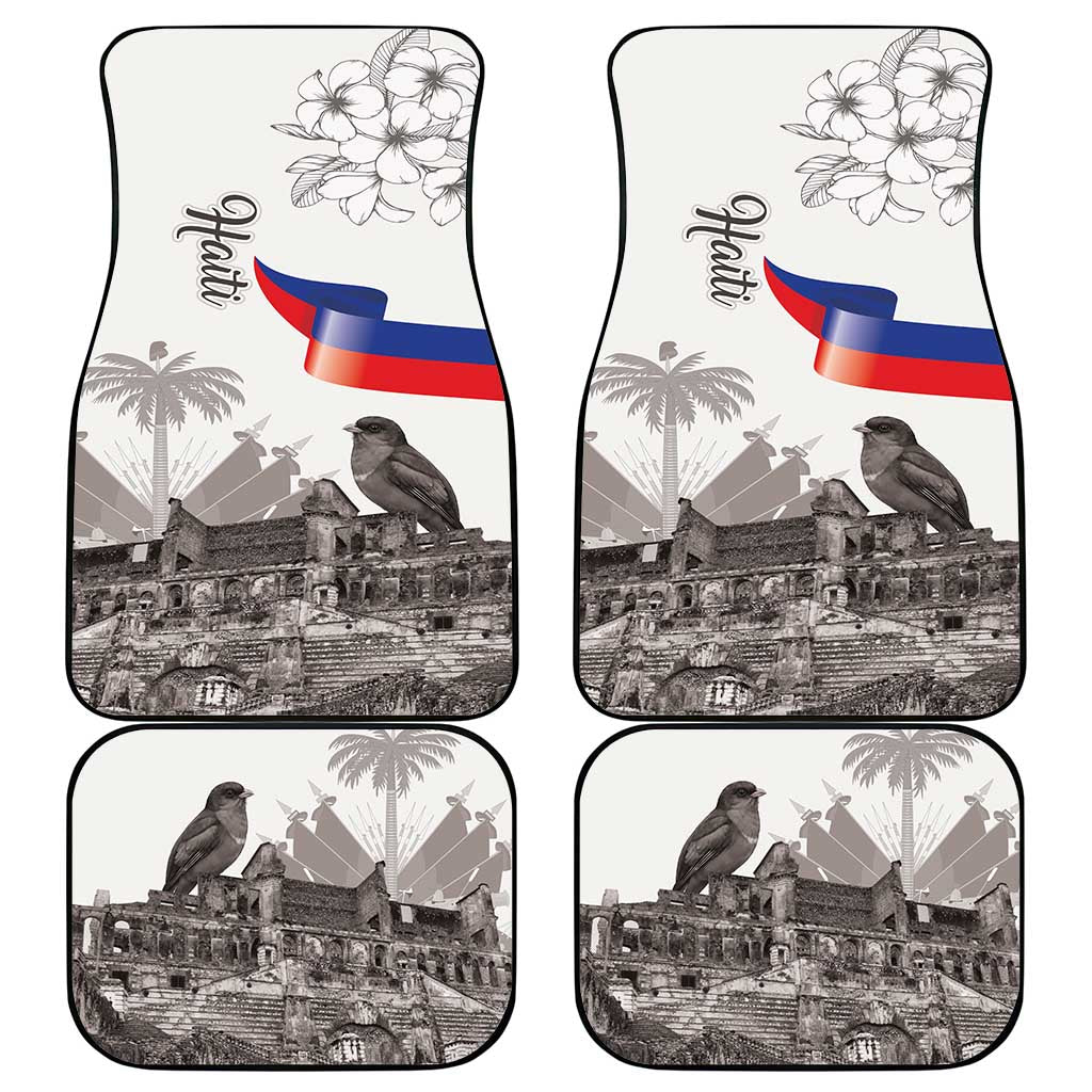 Haiti Citadelle Laferriere Car Mats Hispaniolan Trogon and Plumeria - Wonder Print Shop