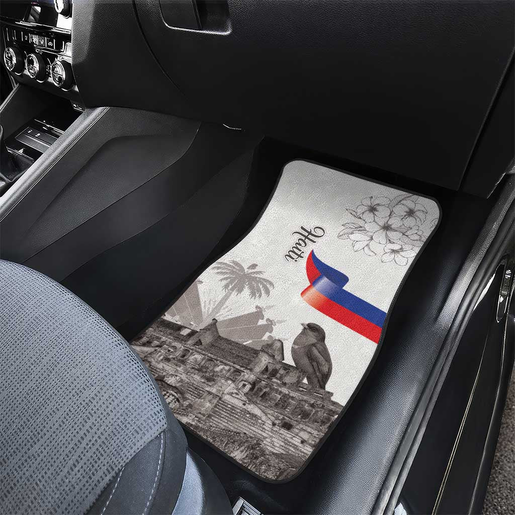 Haiti Citadelle Laferriere Car Mats Hispaniolan Trogon and Plumeria - Wonder Print Shop