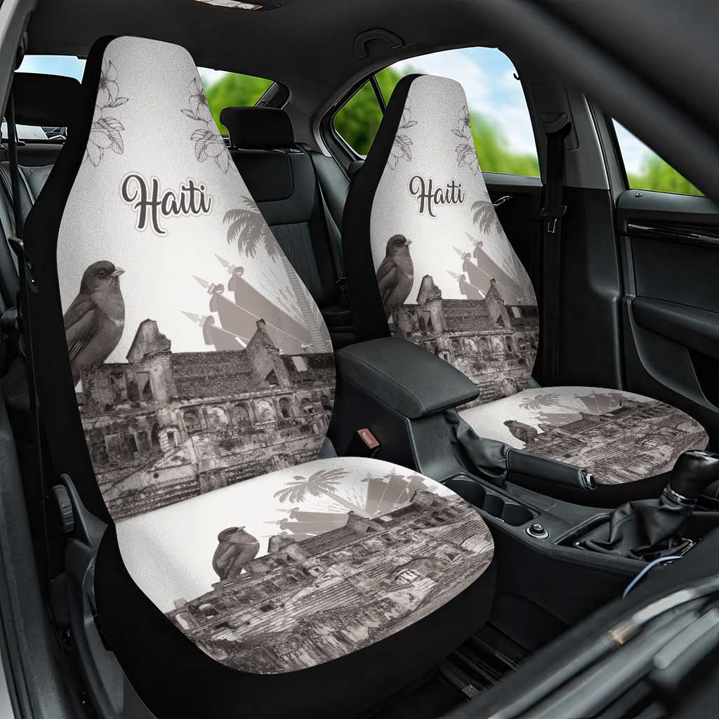 Haiti Citadelle Laferriere Car Seat Cover Hispaniolan Trogon and Plumeria - Wonder Print Shop