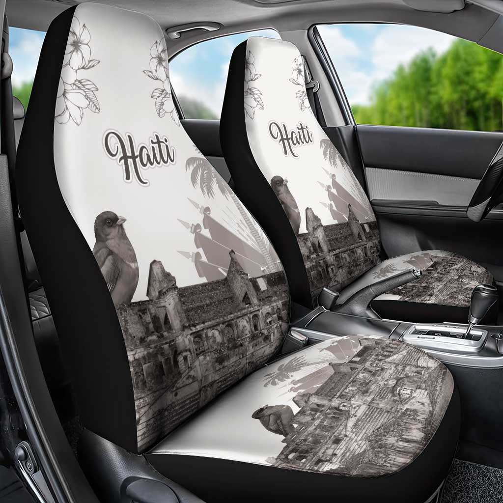 Haiti Citadelle Laferriere Car Seat Cover Hispaniolan Trogon and Plumeria - Wonder Print Shop