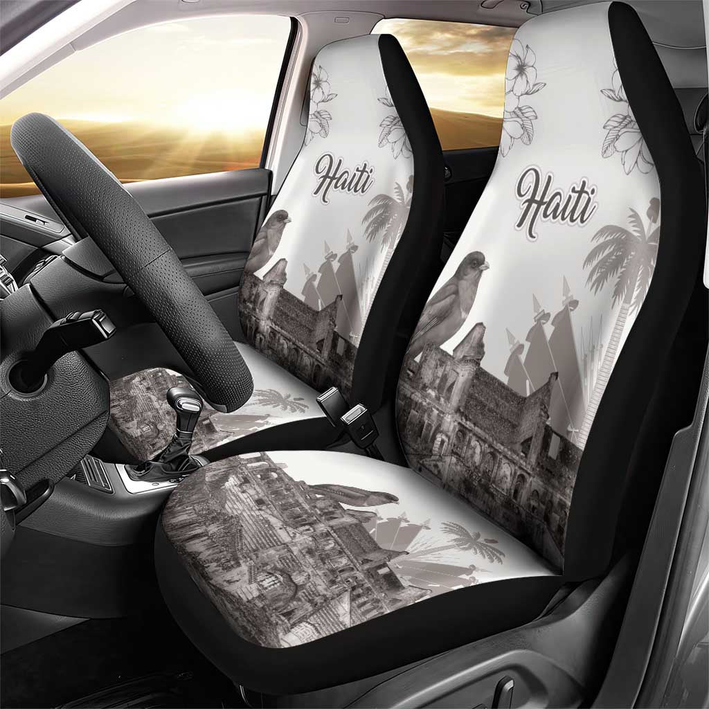 Haiti Citadelle Laferriere Car Seat Cover Hispaniolan Trogon and Plumeria - Wonder Print Shop