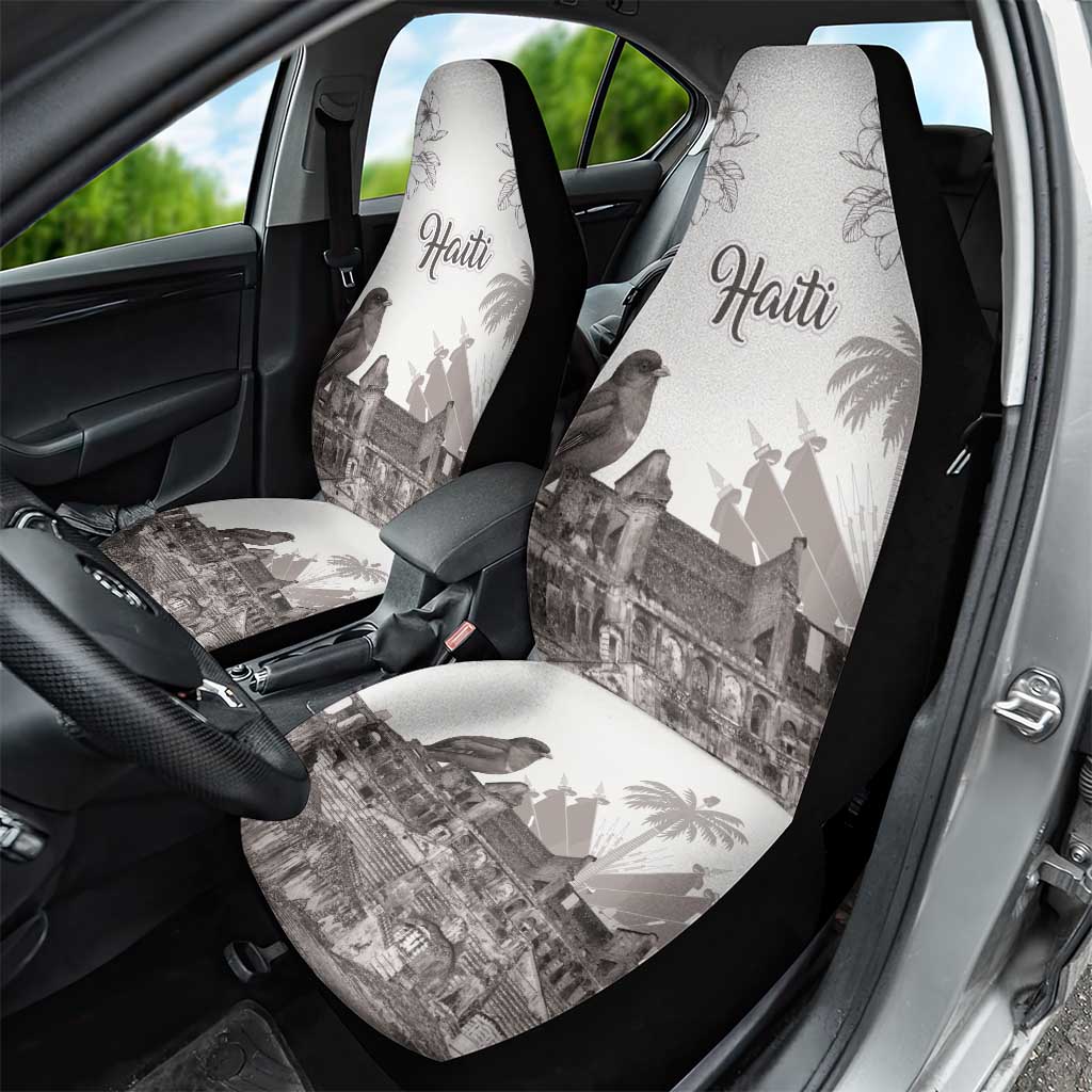 Haiti Citadelle Laferriere Car Seat Cover Hispaniolan Trogon and Plumeria - Wonder Print Shop