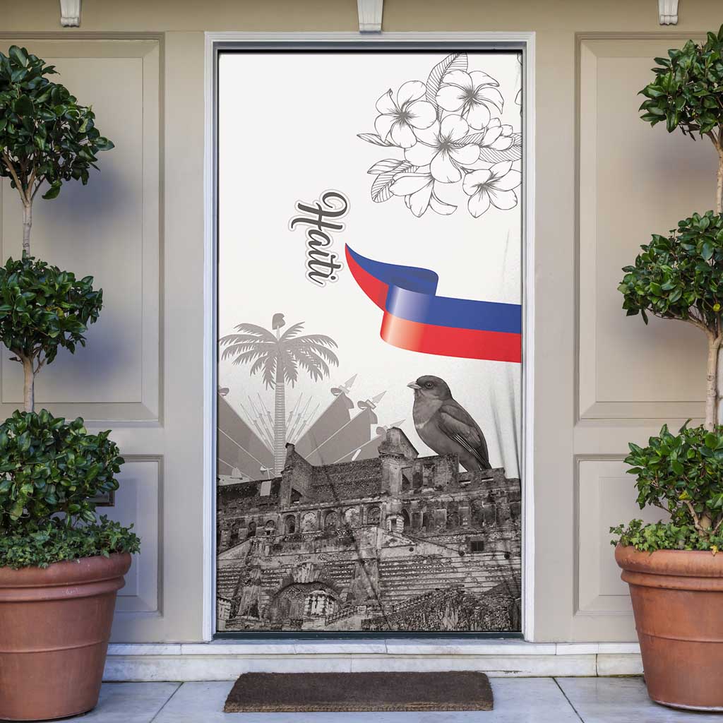Haiti Citadelle Laferriere Door Cover Hispaniolan Trogon and Plumeria - Wonder Print Shop