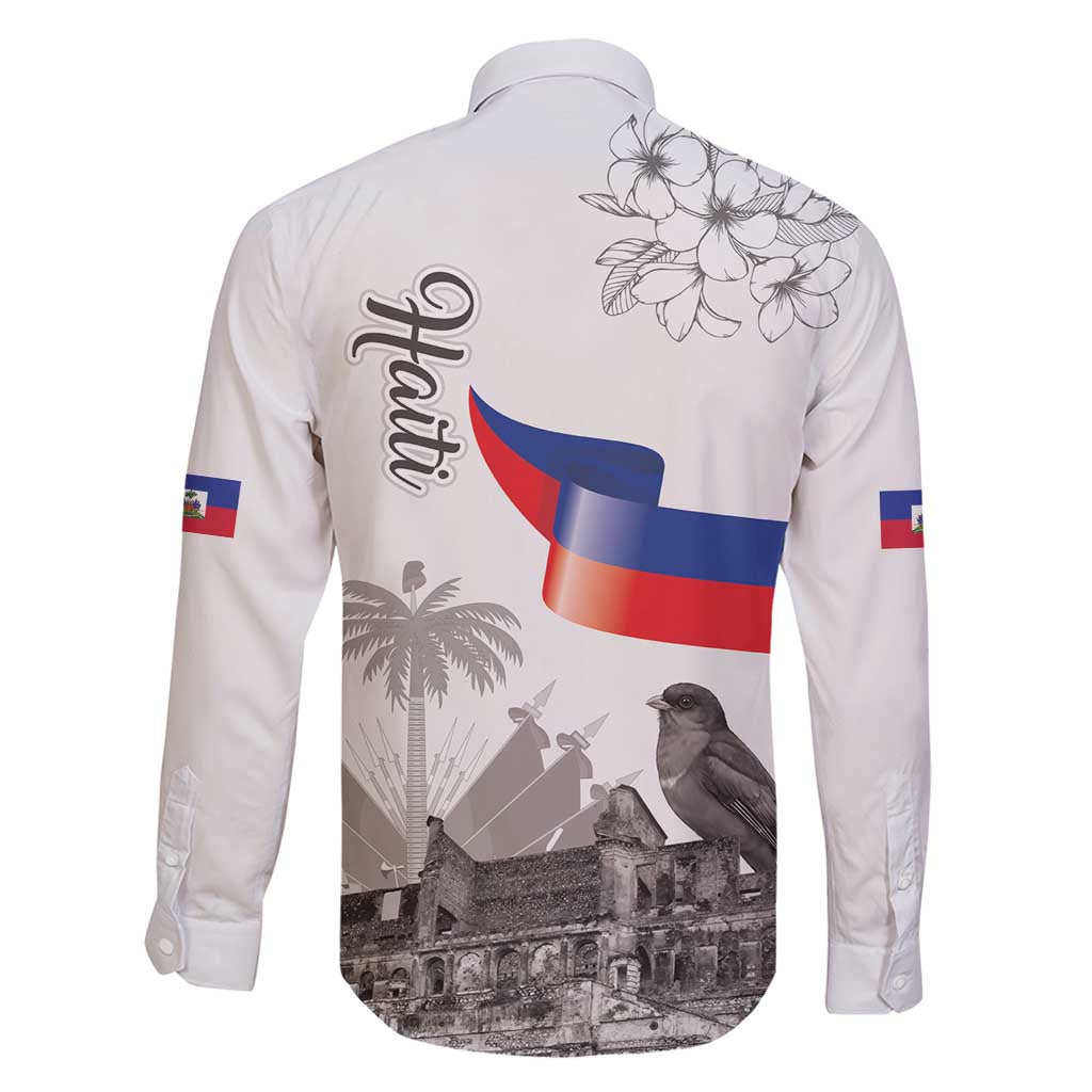 Haiti Citadelle Laferriere Family Matching Long Sleeve Bodycon Dress and Hawaiian Shirt Hispaniolan Trogon and Plumeria - Wonder Print Shop