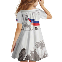 Haiti Citadelle Laferriere Family Matching Off The Shoulder Long Sleeve Dress and Hawaiian Shirt Hispaniolan Trogon and Plumeria - Wonder Print Shop