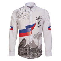 Haiti Citadelle Laferriere Family Matching Off The Shoulder Long Sleeve Dress and Hawaiian Shirt Hispaniolan Trogon and Plumeria - Wonder Print Shop