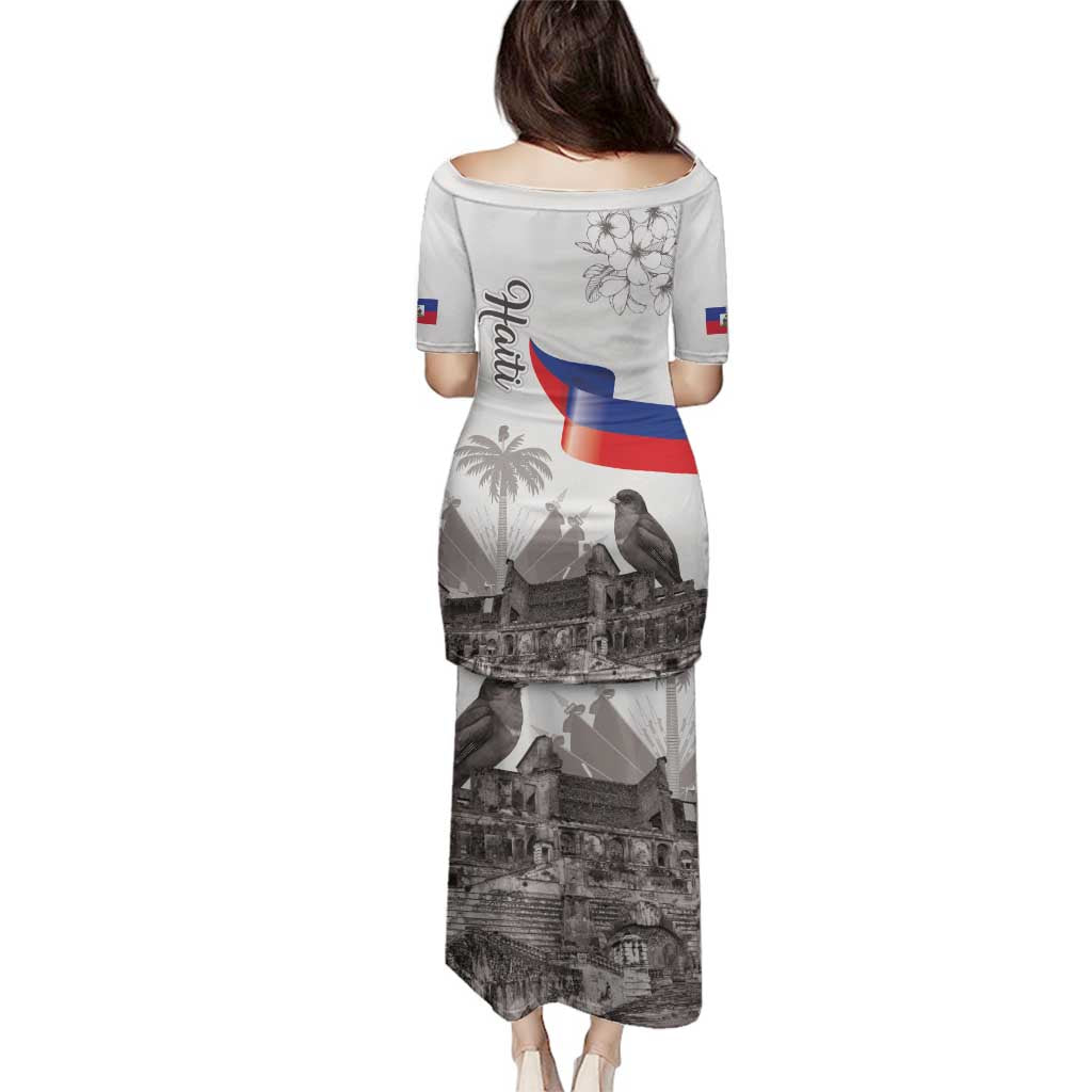 Haiti Citadelle Laferriere Family Matching Puletasi and Hawaiian Shirt Hispaniolan Trogon and Plumeria - Wonder Print Shop