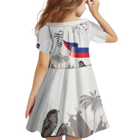 Haiti Citadelle Laferriere Family Matching Short Sleeve Bodycon Dress and Hawaiian Shirt Hispaniolan Trogon and Plumeria - Wonder Print Shop