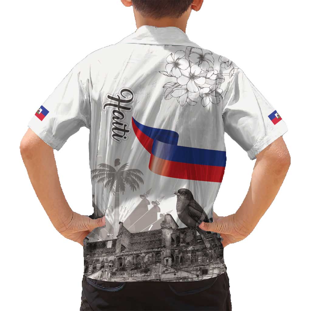 Haiti Citadelle Laferriere Family Matching Summer Maxi Dress and Hawaiian Shirt Hispaniolan Trogon and Plumeria - Wonder Print Shop