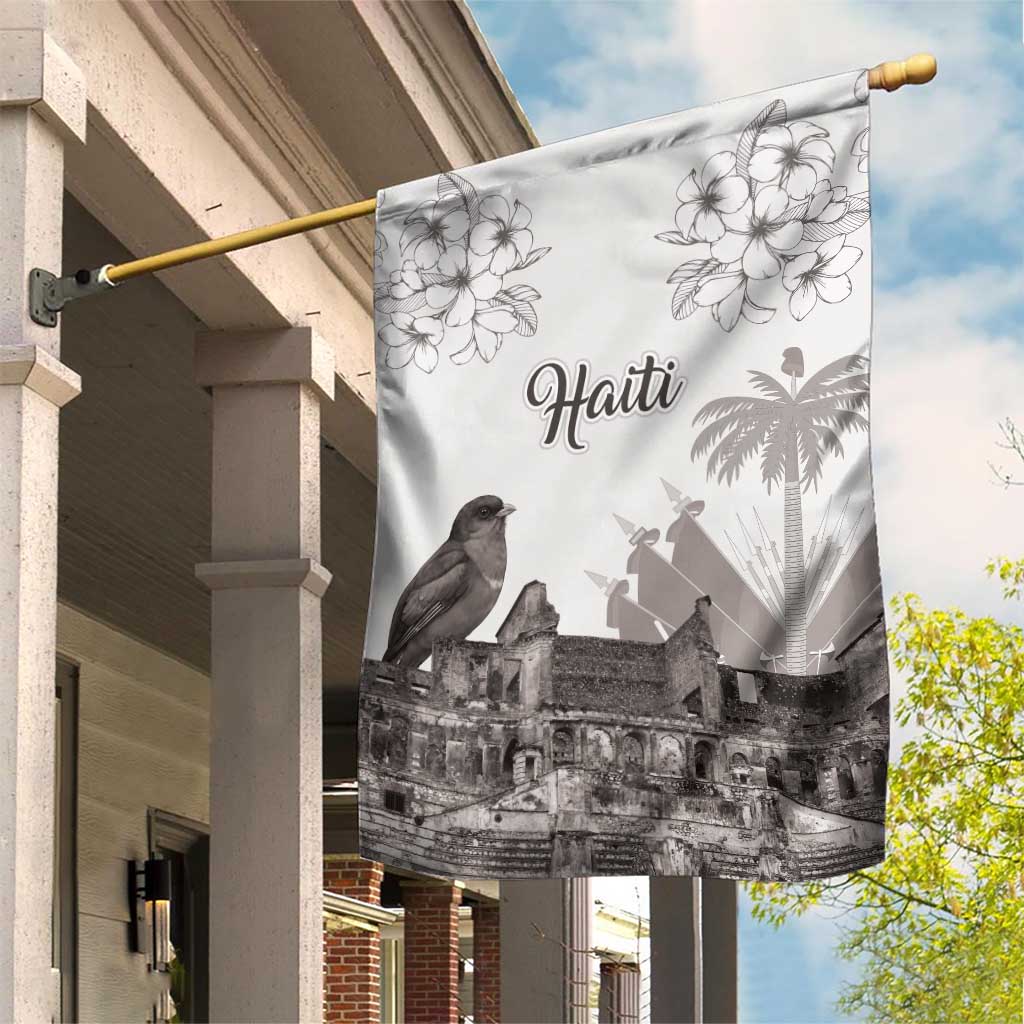 Haiti Citadelle Laferriere Garden Flag Hispaniolan Trogon and Plumeria - Wonder Print Shop