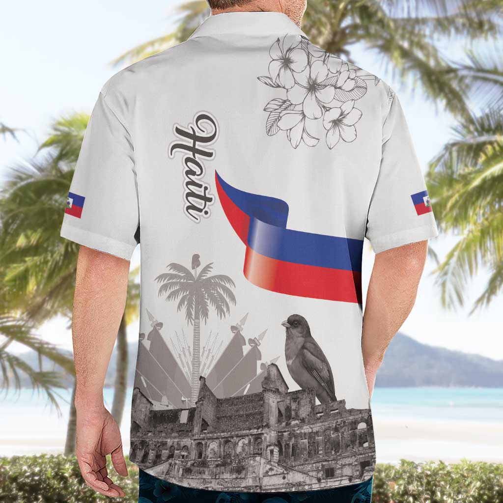 Haiti Citadelle Laferriere Hawaiian Shirt Hispaniolan Trogon and Plumeria - Wonder Print Shop