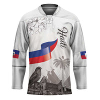 Haiti Citadelle Laferriere Hockey Jersey Hispaniolan Trogon and Plumeria - Wonder Print Shop
