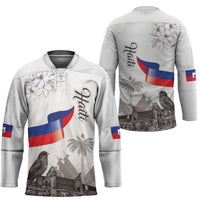 Haiti Citadelle Laferriere Hockey Jersey Hispaniolan Trogon and Plumeria - Wonder Print Shop