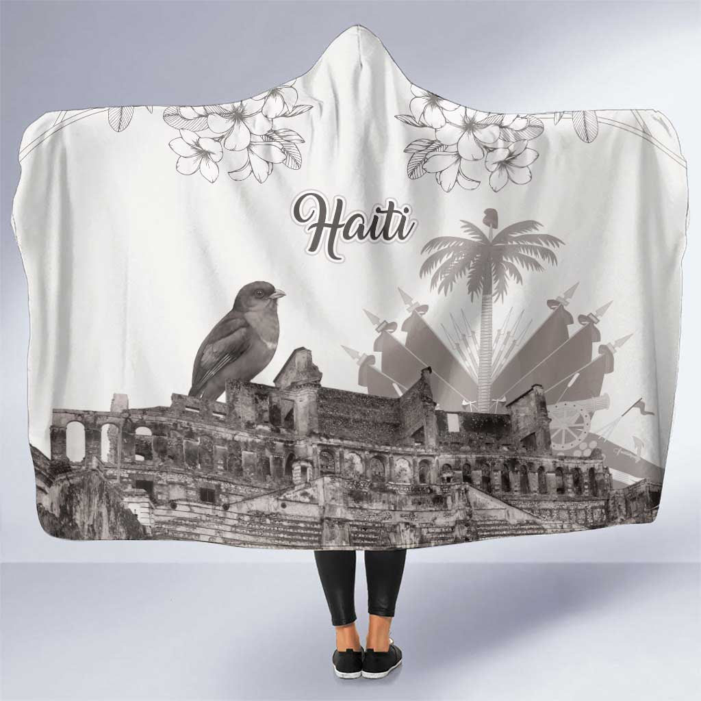 Haiti Citadelle Laferriere Hooded Blanket Hispaniolan Trogon and Plumeria - Wonder Print Shop
