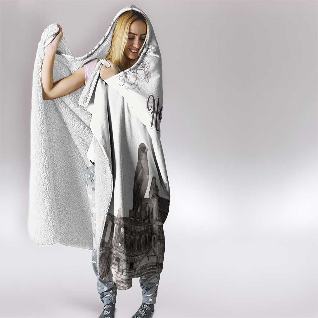 Haiti Citadelle Laferriere Hooded Blanket Hispaniolan Trogon and Plumeria - Wonder Print Shop