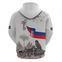 Haiti Citadelle Laferriere Hoodie Hispaniolan Trogon and Plumeria - Wonder Print Shop
