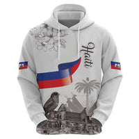 Haiti Citadelle Laferriere Hoodie Hispaniolan Trogon and Plumeria - Wonder Print Shop