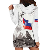 Haiti Citadelle Laferriere Hoodie Dress Hispaniolan Trogon and Plumeria - Wonder Print Shop