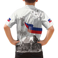 Haiti Citadelle Laferriere Kid Hawaiian Shirt Hispaniolan Trogon and Plumeria - Wonder Print Shop