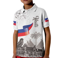 Haiti Citadelle Laferriere Kid Polo Shirt Hispaniolan Trogon and Plumeria - Wonder Print Shop