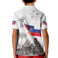 Haiti Citadelle Laferriere Kid Polo Shirt Hispaniolan Trogon and Plumeria - Wonder Print Shop