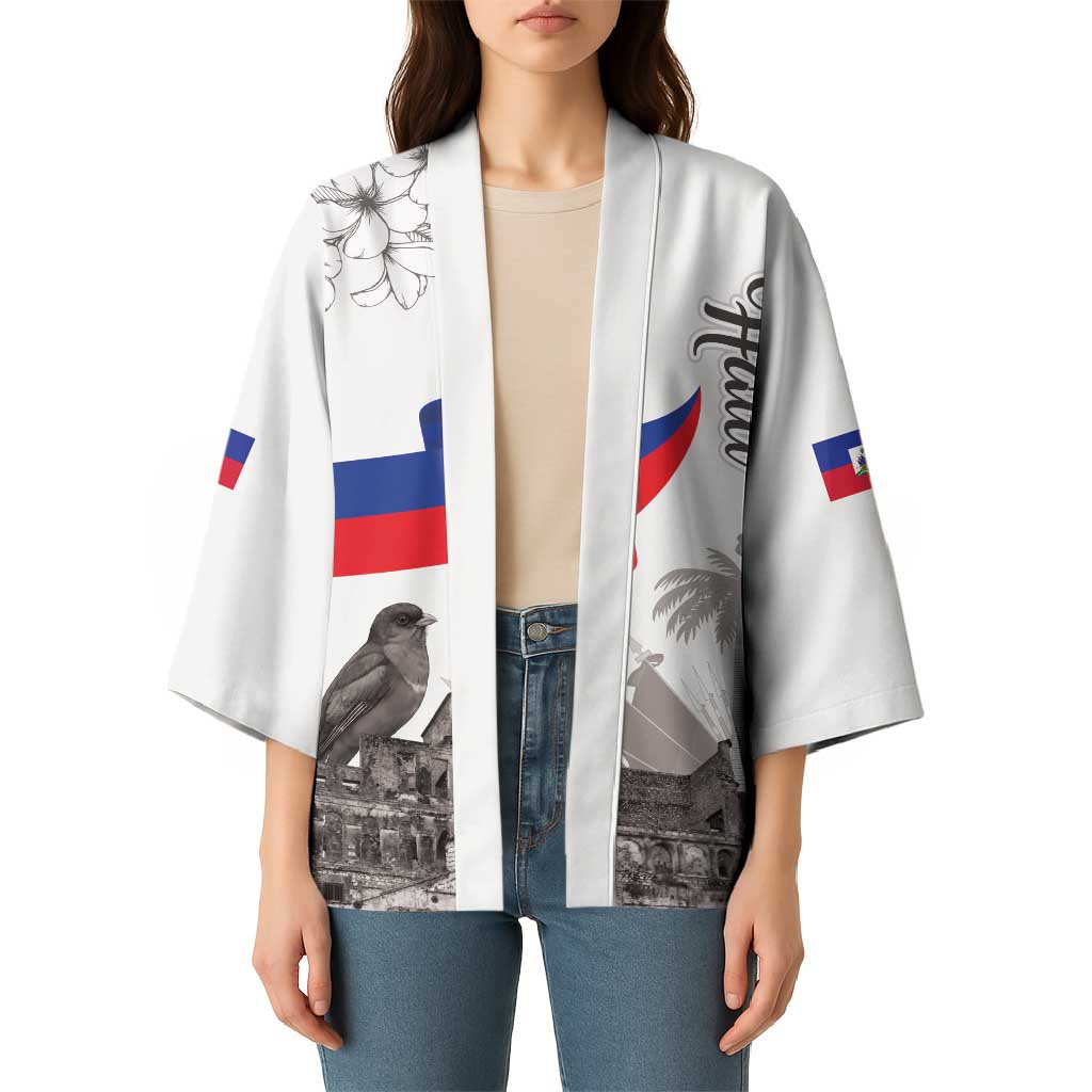 Haiti Citadelle Laferriere Kimono Hispaniolan Trogon and Plumeria - Wonder Print Shop