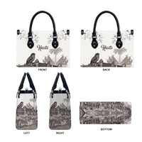 Haiti Citadelle Laferriere Leather Bag Hispaniolan Trogon and Plumeria - Wonder Print Shop