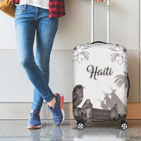 Haiti Citadelle Laferriere Luggage Cover Hispaniolan Trogon and Plumeria - Wonder Print Shop