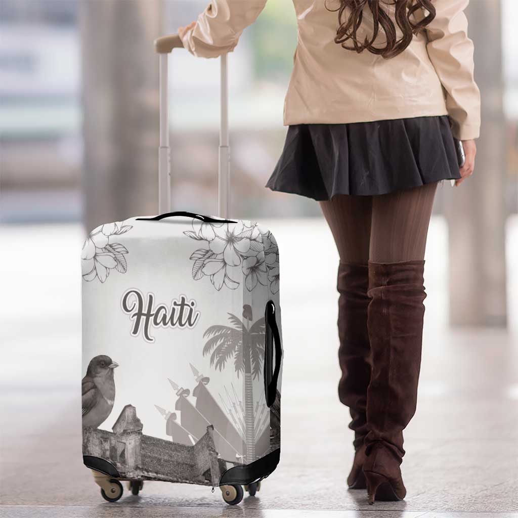 Haiti Citadelle Laferriere Luggage Cover Hispaniolan Trogon and Plumeria - Wonder Print Shop