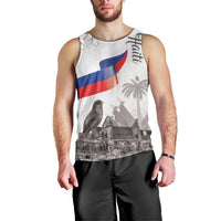 Haiti Citadelle Laferriere Men Tank Top Hispaniolan Trogon and Plumeria - Wonder Print Shop