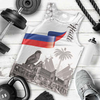 Haiti Citadelle Laferriere Men Tank Top Hispaniolan Trogon and Plumeria - Wonder Print Shop