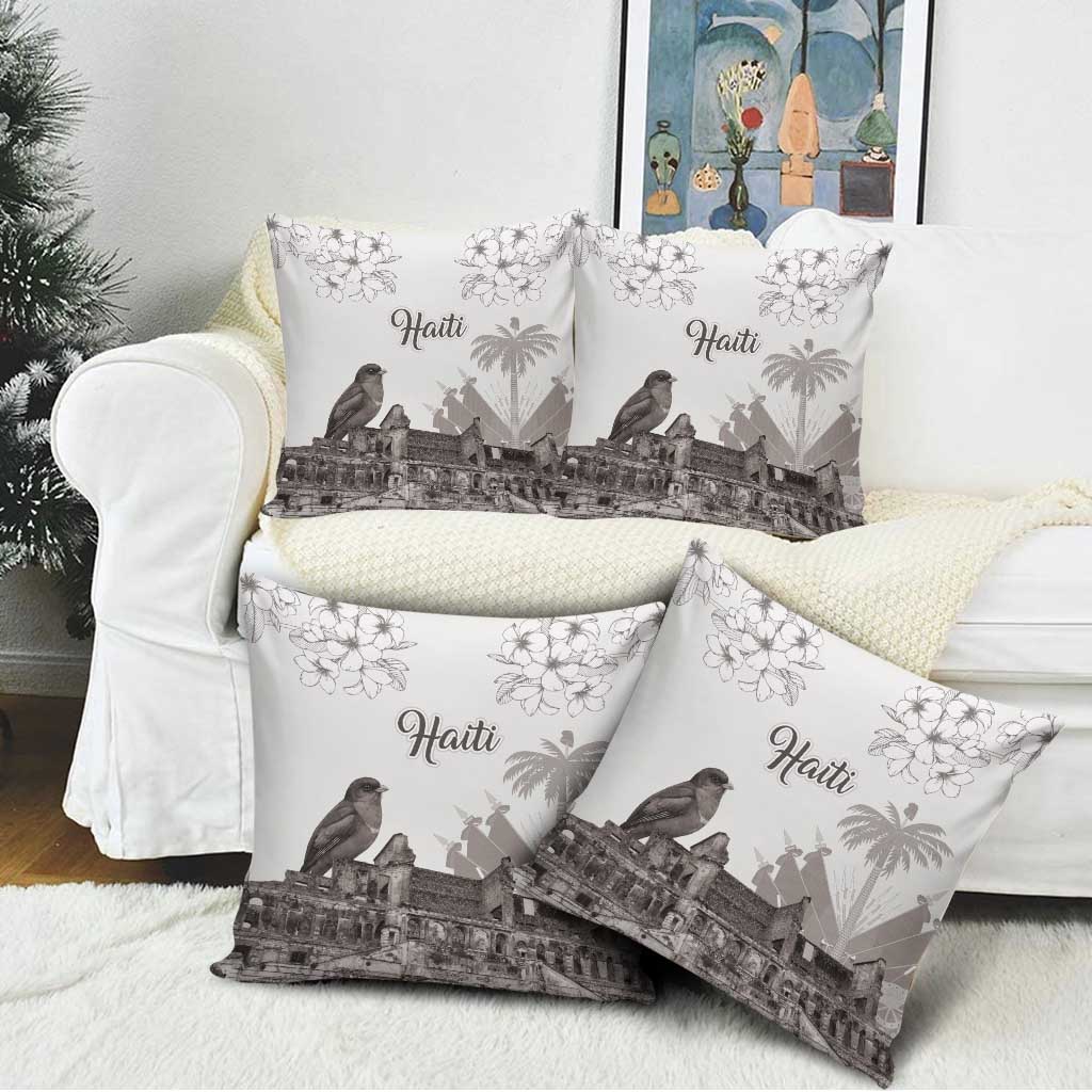 Haiti Citadelle Laferriere Pillow Cover Hispaniolan Trogon and Plumeria - Wonder Print Shop