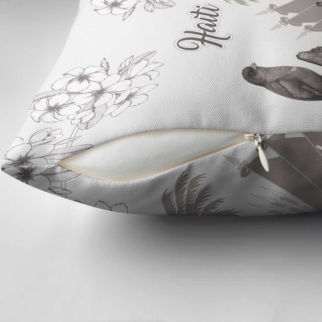Haiti Citadelle Laferriere Pillow Cover Hispaniolan Trogon and Plumeria - Wonder Print Shop