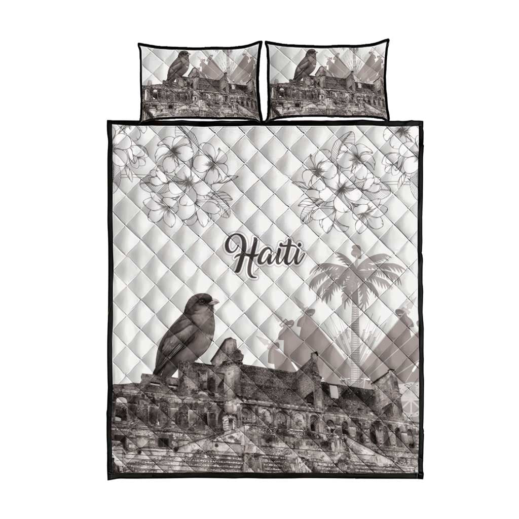Haiti Citadelle Laferriere Quilt Bed Set Hispaniolan Trogon and Plumeria - Wonder Print Shop