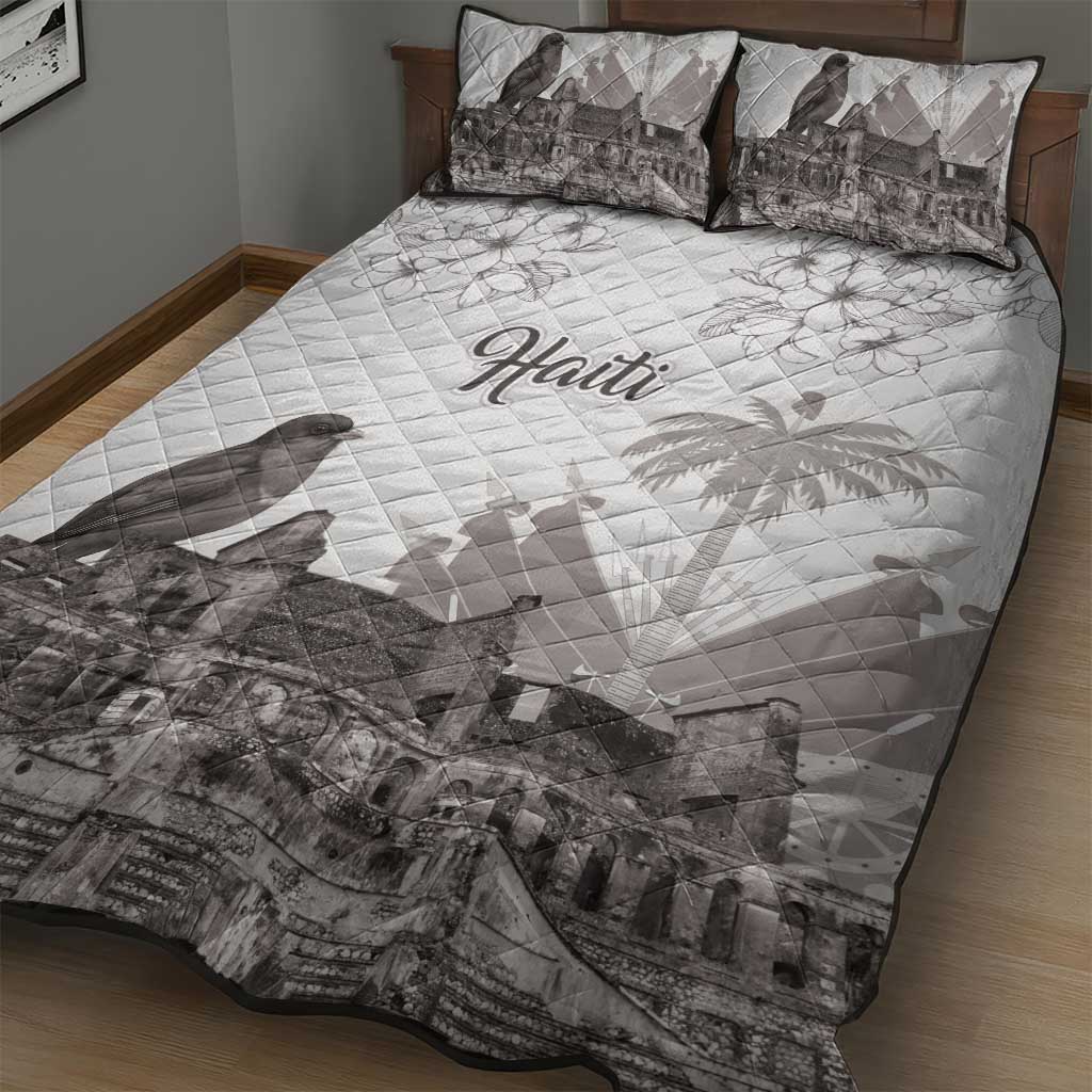 Haiti Citadelle Laferriere Quilt Bed Set Hispaniolan Trogon and Plumeria - Wonder Print Shop