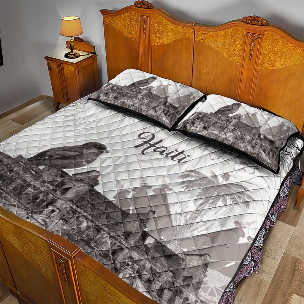 Haiti Citadelle Laferriere Quilt Bed Set Hispaniolan Trogon and Plumeria - Wonder Print Shop