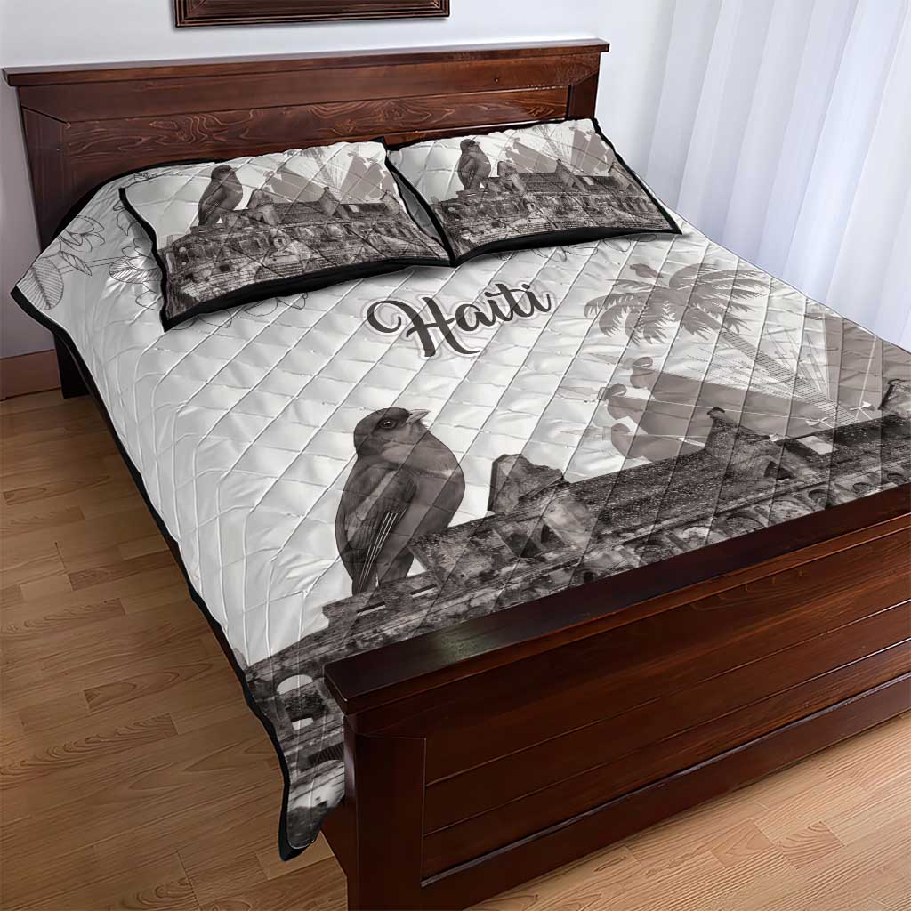 Haiti Citadelle Laferriere Quilt Bed Set Hispaniolan Trogon and Plumeria - Wonder Print Shop
