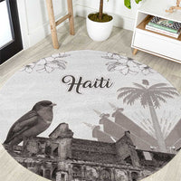 Haiti Citadelle Laferriere Round Carpet Hispaniolan Trogon and Plumeria - Wonder Print Shop