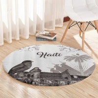 Haiti Citadelle Laferriere Round Carpet Hispaniolan Trogon and Plumeria - Wonder Print Shop