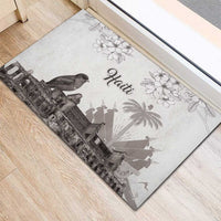 Haiti Citadelle Laferriere Rubber Doormat Hispaniolan Trogon and Plumeria - Wonder Print Shop