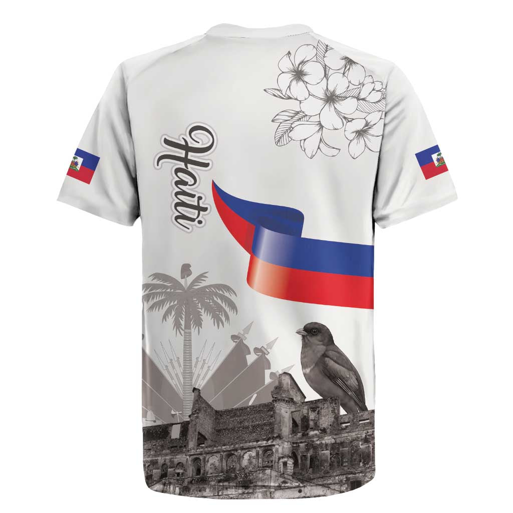 Haiti Citadelle Laferriere Rugby Jersey Hispaniolan Trogon and Plumeria - Wonder Print Shop