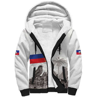 Haiti Citadelle Laferriere Sherpa Hoodie Hispaniolan Trogon and Plumeria - Wonder Print Shop