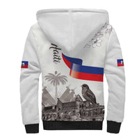 Haiti Citadelle Laferriere Sherpa Hoodie Hispaniolan Trogon and Plumeria - Wonder Print Shop