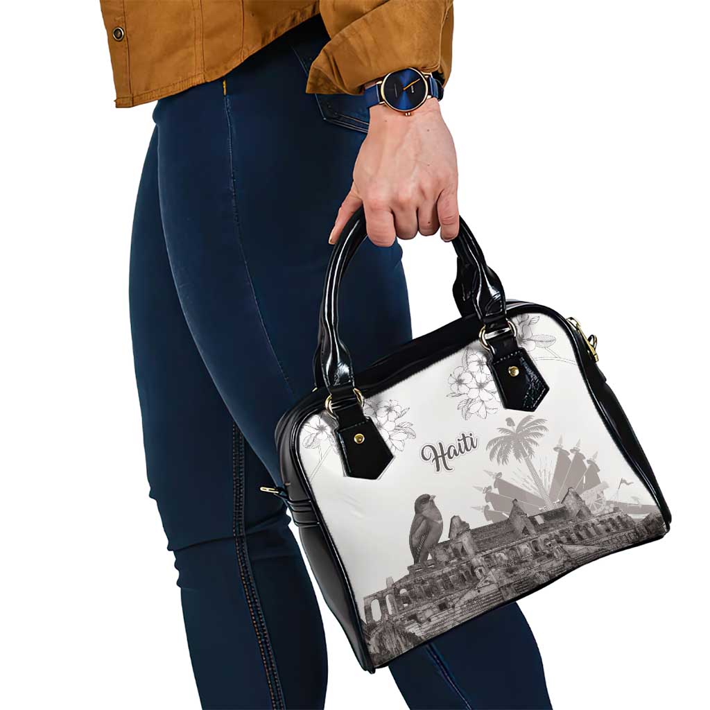 Haiti Citadelle Laferriere Shoulder Handbag Hispaniolan Trogon and Plumeria - Wonder Print Shop