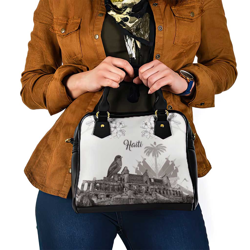 Haiti Citadelle Laferriere Shoulder Handbag Hispaniolan Trogon and Plumeria - Wonder Print Shop