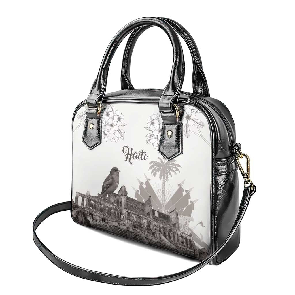 Haiti Citadelle Laferriere Shoulder Handbag Hispaniolan Trogon and Plumeria - Wonder Print Shop