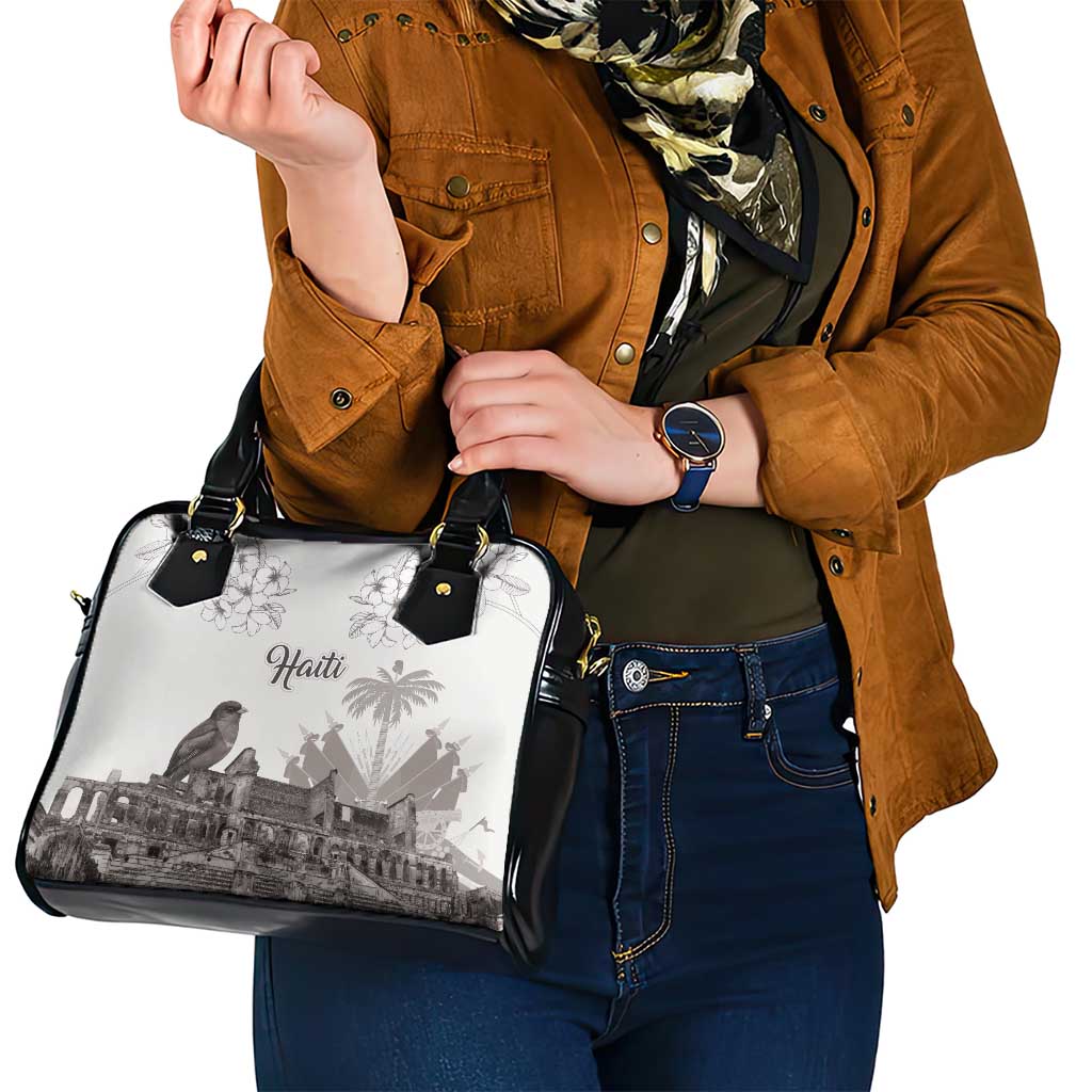 Haiti Citadelle Laferriere Shoulder Handbag Hispaniolan Trogon and Plumeria - Wonder Print Shop